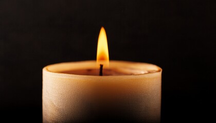 burning candle in the dark