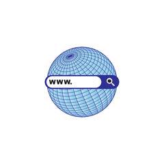 WWW worldwide web site symbol set illustration design
