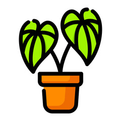 Filled Line Alocasia Icon
