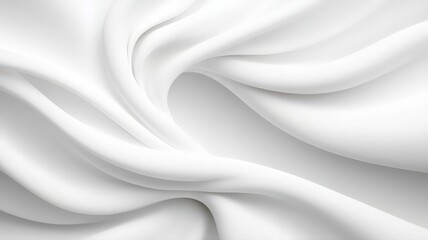 Abstract White Fabric Texture: Smooth Draped Cloth Background