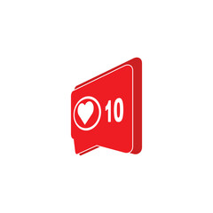 View popular icon notification symbol instagram. Button for social media