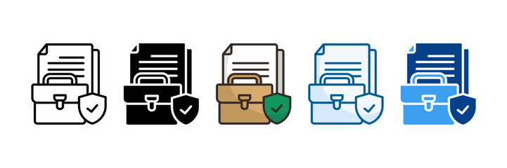 Liability Indemnification  Icon Set Multiple Style Collection