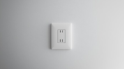 White electrical outlet on a wall