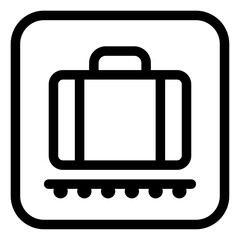 luggage claim line icon 
