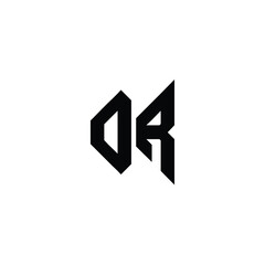 DR monogram logo design letter text name symbol monochrome logotype alphabet character simple logo