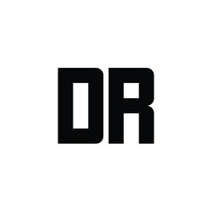 Fototapeta premium DR monogram logo design letter text name symbol monochrome logotype alphabet character simple logo