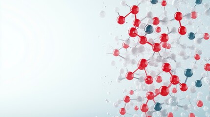 Vitamin molecules interacting with enzymes in metabolism across a light background, representing scientific concepts such as chemistry and molecular structures.