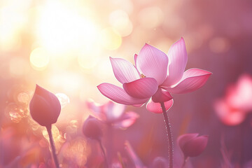 Obraz premium Serene Lotus Blossom in Soft Light