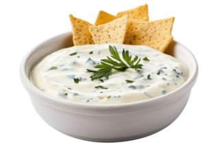 Blue Cheese Dip isolated on transparent png background.