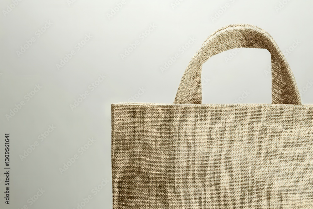 Aufkleber natural fabric tote bag displayed against a neutral background highlighting its texture and design