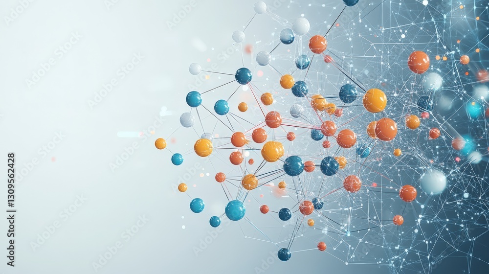 Poster a molecular breakdown of essential vitamins in a futuristic 3d digital environment abstract digital 