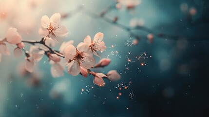 A divine alignment of stars and petals, capturing the essence of renewal.
