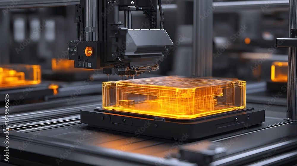 Poster a digital twin ai system optimizing 3d printing for automated manufacturing.