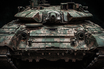 Obraz premium Military Tank in Abandoned Condition