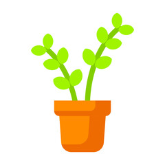 Flat Zamioculcas Icon