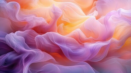 Obraz premium Abstract Flowing Fabrics, Soft Hues