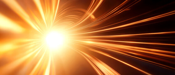Obraz premium Dynamic Glowing Warp Speed Effect for Futuristic Travel Background