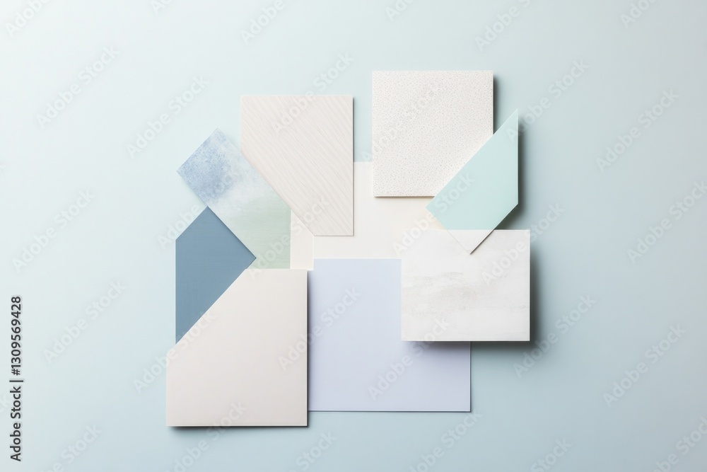 Leinwandbilder serene arrangement of geometric patterns in harmonious layout against muted background emphasizing t
