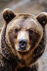A close-up of a brown bear (Grizzly)