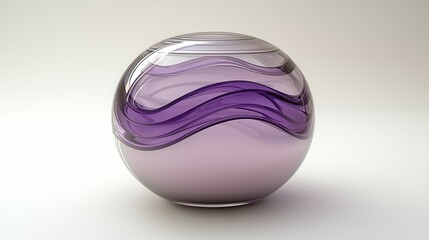 Obraz premium Abstract Glass Sphere on Light Background