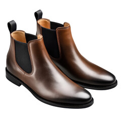 Chelsea Boots isolated on transparent png background.