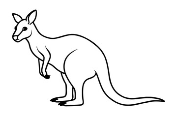 Elegant Kangaroo Outline