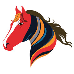 Head of horse design illustration.