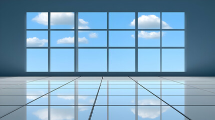 Sky View Room 3D Illustration