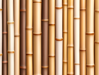Fototapeta premium Bamboo Poles Realistic Illustration Background