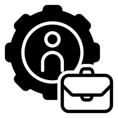 Work icon, glyph icon style