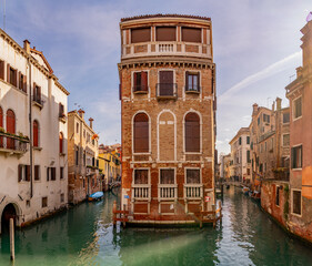 canal views around Venice Italy Europe