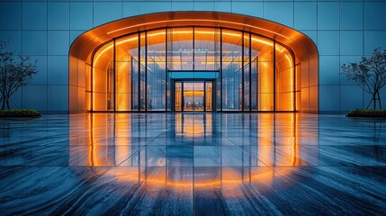 Fototapeta premium modern minimalist architectural entrance
