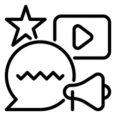 Campaign icon, line icon style