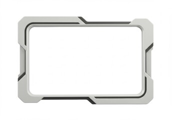 Sleek Tech Frame Design. Isolated white background.