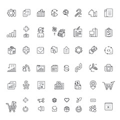 Mega set of icons in trendy line style Business ecommerce finance accounting Big set Icons collection. line vector