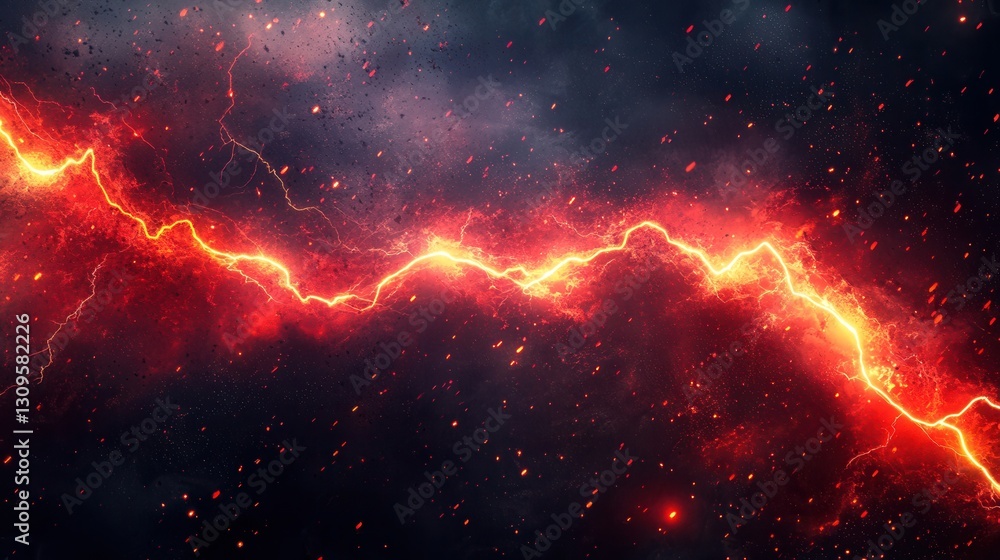 Poster dynamic display of chaos with sharp red and black splashes creating an energetic abstract background