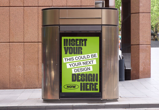 Urban Advertising Panel on City Street in Sydney, Australia