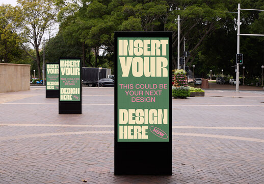 Urban Advertising Panel Available for Outdoor Campaigns in Sydney, Australia. One design in front mirrored back