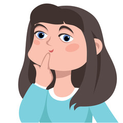 The girl on a white background. Vector illustration