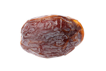 One tasty dried date isolated on white