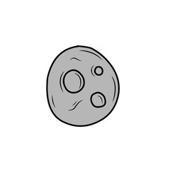 asteroid rock vector icon