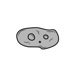 asteroid rock vector icon