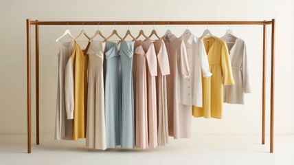 wardrobe with clothes. generated ai