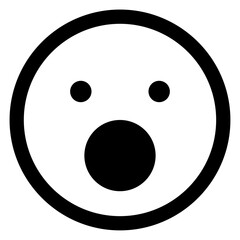 Fototapeta premium shocked emotion line icon