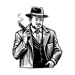 Vintage Style Casino Illustrations