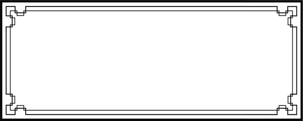 Art Deco frame on white background	