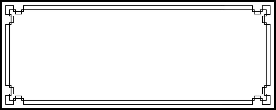 Art Deco frame on white background	