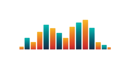 Data Visualization: Abstract Bar Chart Showing Trends