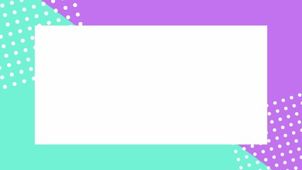 グリーンとパープルのシンプルなラインのフレーム