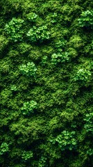 Moss Wall Texture Closeup